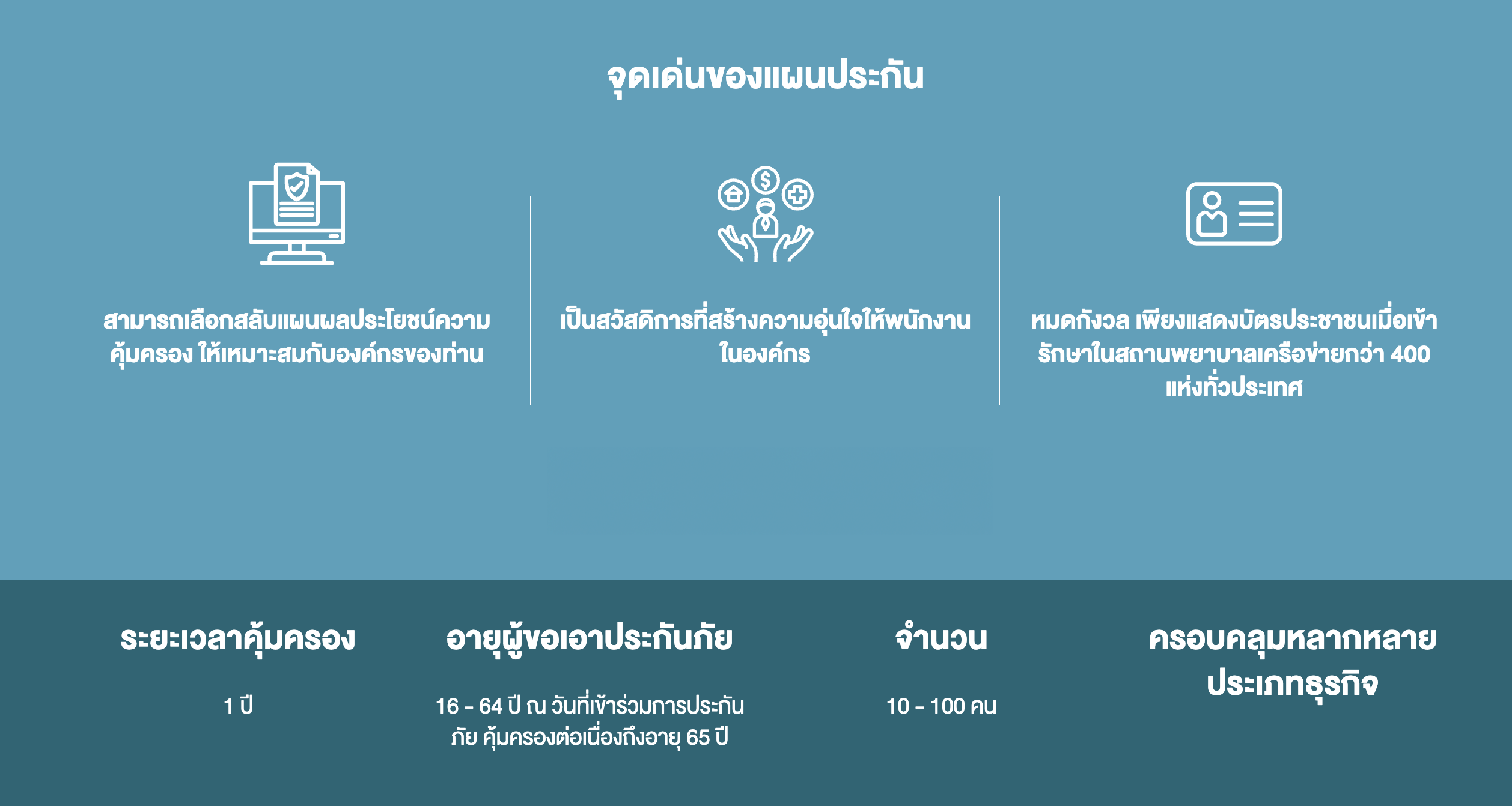 จุดเด่นผลิตภัณฑ์ Group Health